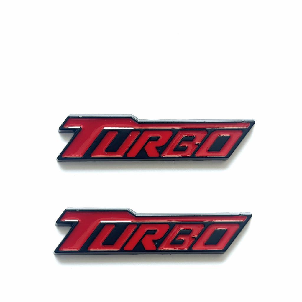 GWOXB1 Metal TURBO car logo suitable for body trunk tail side car sticker decal decorative accessories