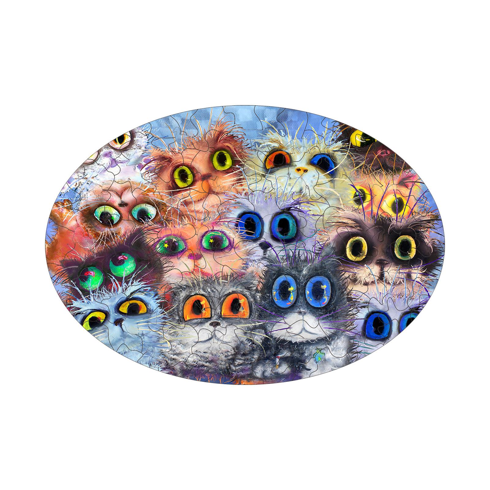 

(H0826)Деревянный пазл Уникальная форма деталей 3D пазл с животными подарок для взрослых и детей