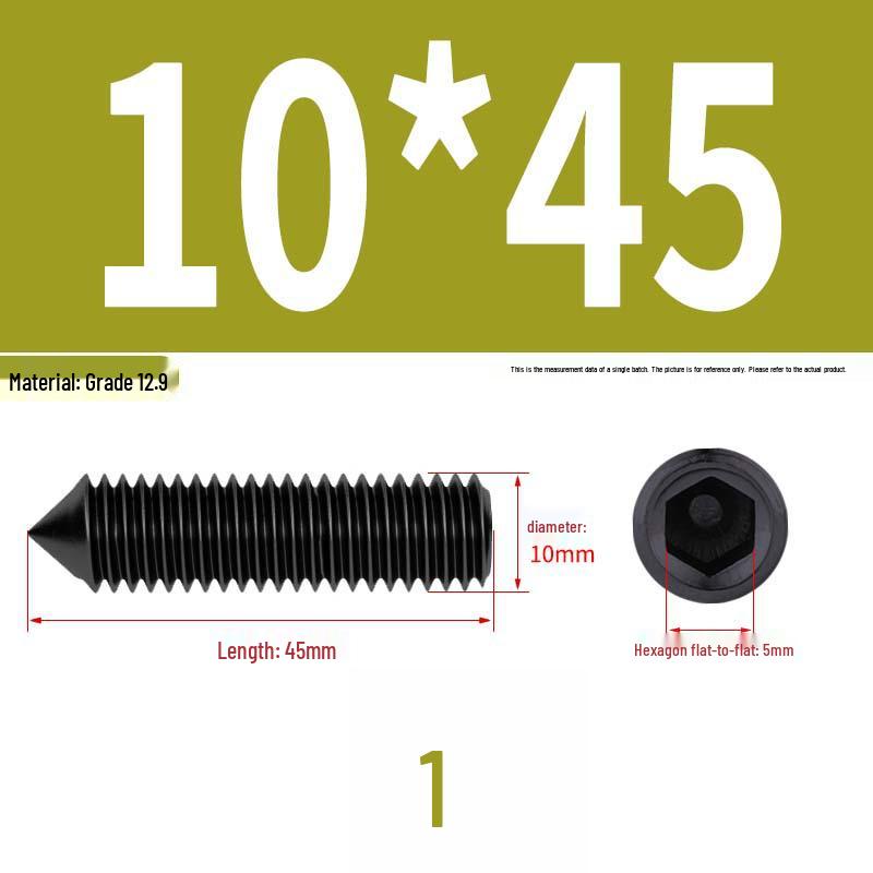 12.9 Edelstahl 304 Innensechskant Kegelspitze Gewindestift M2/M3
