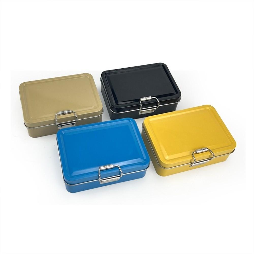 Solid Color Buckle Iron Box Metal Fishhook Organizer Case  Fishing Accessories