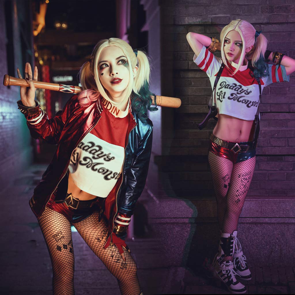 [Tumao] Harley Quinn Cosplay Joker Cosplay Costume Props Cosplay Event Disguise Costume Gift Performance Outfit Festival Costume Stage Costume Cosplay
