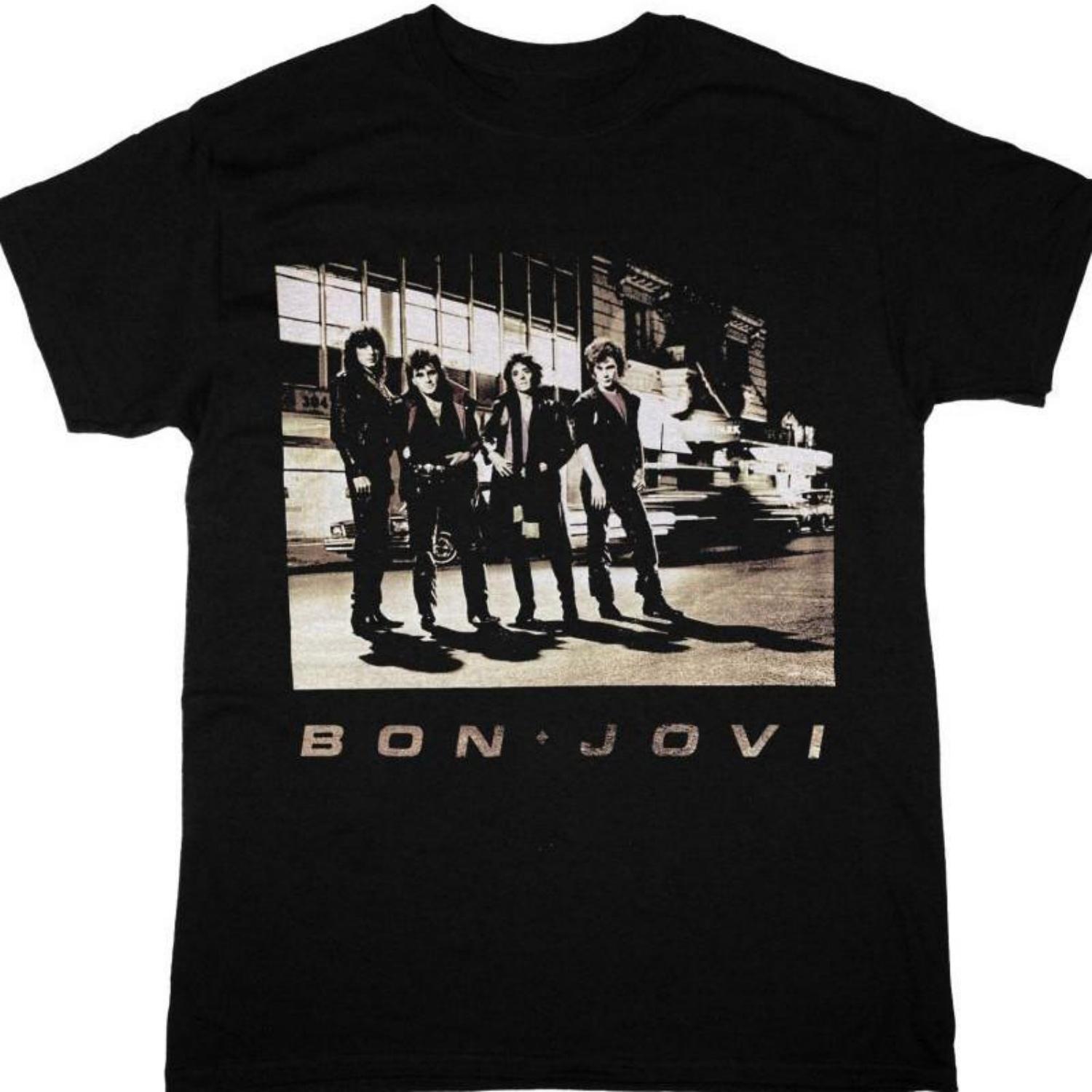 BON JOVI BON JOVI 1984 NEW BLACK T SHIRT Unisex T-Shirt S