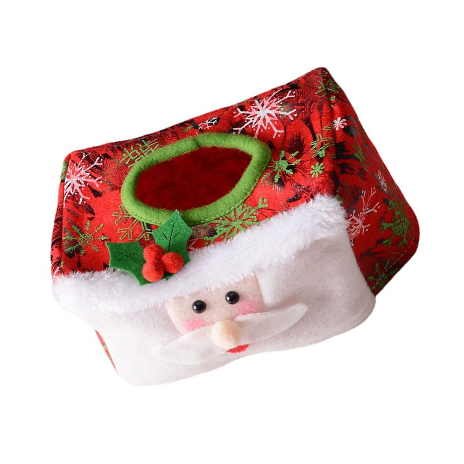 

Элегантный рождественский чехол из папиросной бумаги, очаровательный диспенсер для папиросной бумаги с изображением Санты для рождественской вечеринки и домашнего декора