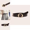 Casual Chic Womens Belt With Geometric Pattern And Metal Pin Buckle For Daily Use