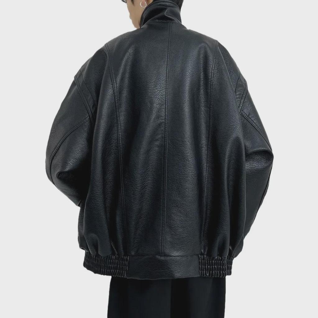 Jaqueta de Piloto Masculina Retrô Americana de Couro PU, Estilo Curto Espesso para Primavera e Outono – Marca Trendy de Alta Qualidade.