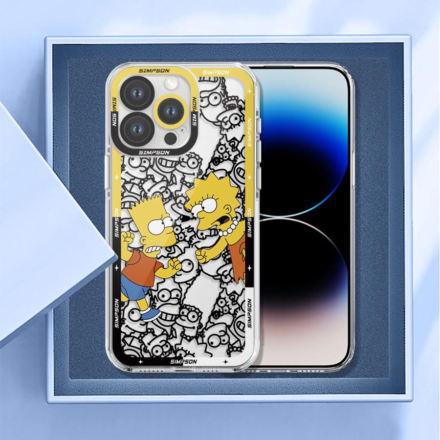 

Clear Cover Case for iPhone XS 17 Air 15 14 16 Plus XR 7 8 SE 16e 13 12 11 17 Pro Max Simpson s Mother iPhone 12