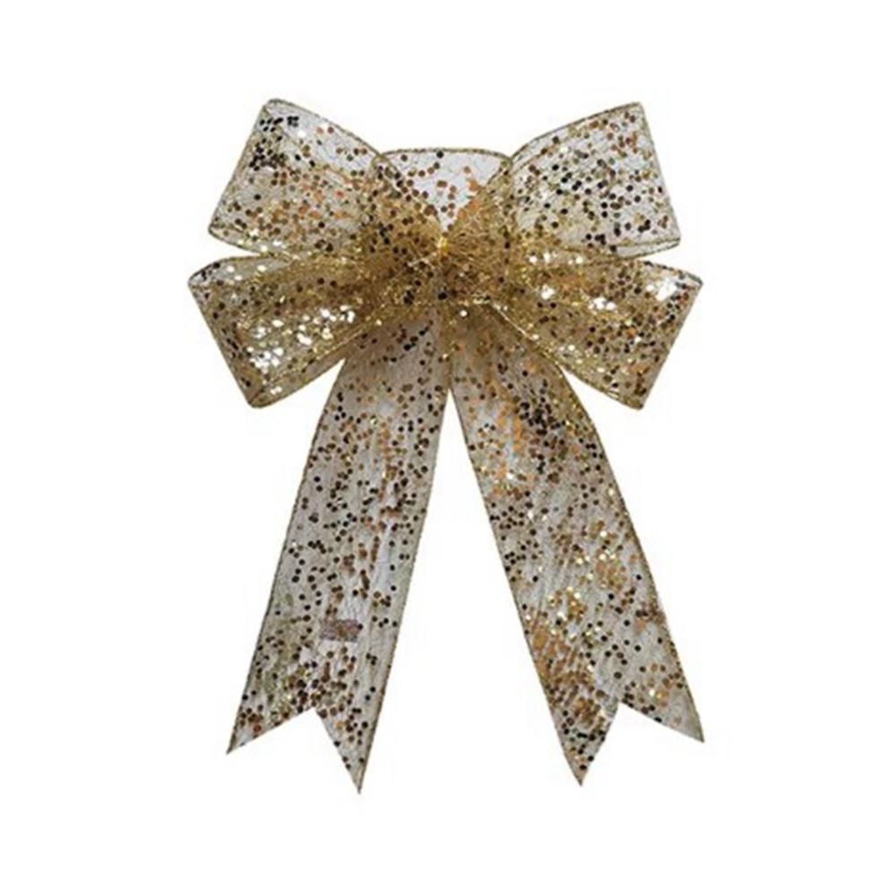 

5Pcs Creative Polyester Christmas Sequins Bows Handmade Finished Bowknot Hanging Ornament DIY Christmas Tree Ornaments Wedding