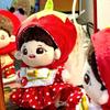 1 set Fruit Hat Cotton Doll's Clothes Red Set Plush Doll Clothes  20cm Cotton Doll