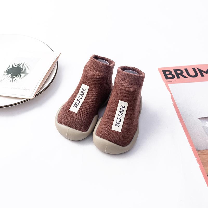 

Младенческие летние туфли с мягкой подошвой и нескользящей подошвой - Удобные домашние носки для малышей с резиновой подошвой Insole Length 15.5cm