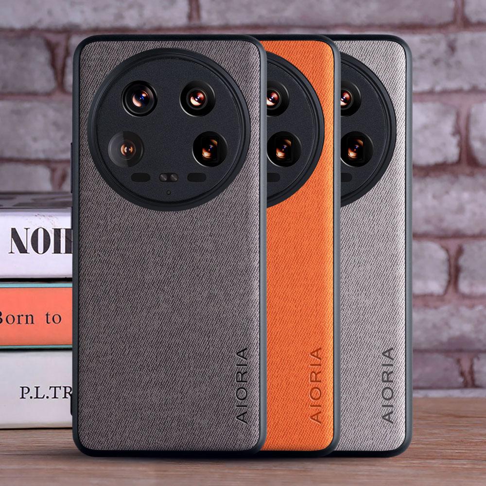 

Case for Xiaomi 14 Ultra 14 5G coque Luxury textile Leather phone cover funda for xiaomi 14 ultra case capa