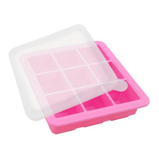 Large Silicone Ice Cube Mold with Lid 9-Cavity Sphere Mold for Whiskey Cocktails Easy-Release Leak-Proof Ice Tray for Freezer And Drinks