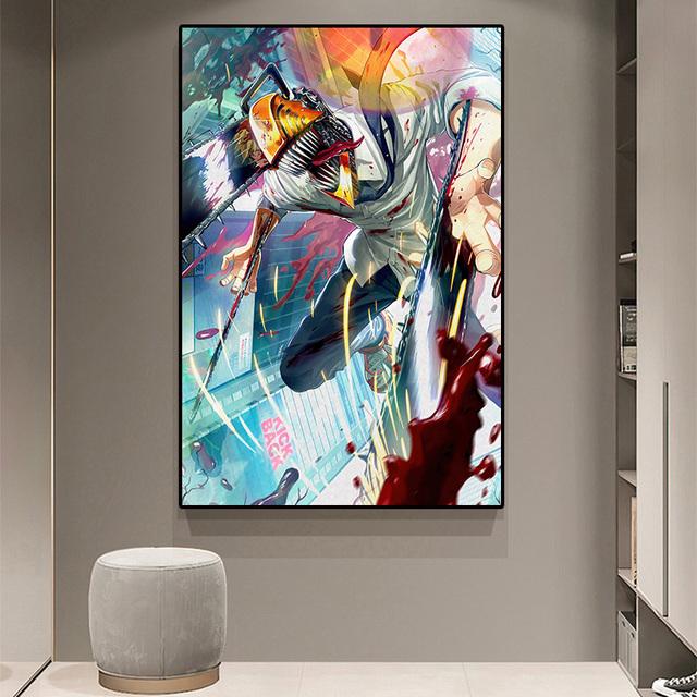 Japanese Action Anime Cartoon Chainsaw Children's Room Art