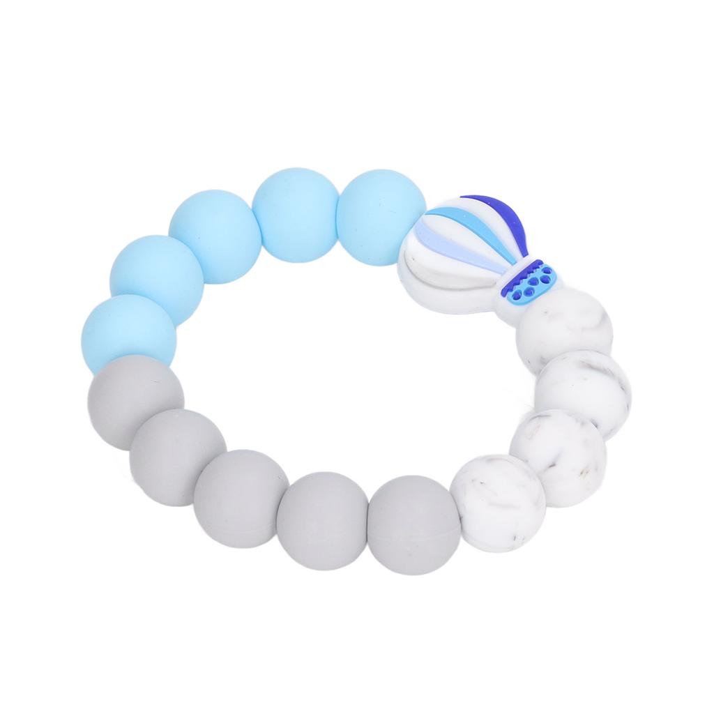 Baby Teething Bracelet Loose Silicone Round Handcrafted Infant Bracelet Teether Toys for Nursery