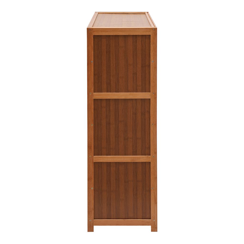 Shoe Cabinet, Free Standing Shoe Cabinet, Shoe Cabinet with Flip Doors Bamboo, Composite Board for Gardens, Terraces, Porches