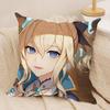 Jean Cute Genshin Impact Cushion Cover Silky Short Plush Invisible Zipper Dustproof Sofa Pillow Case For Home Decor
