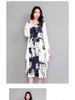 Summer Ethnic Ink Print Dress & Cardigan Set