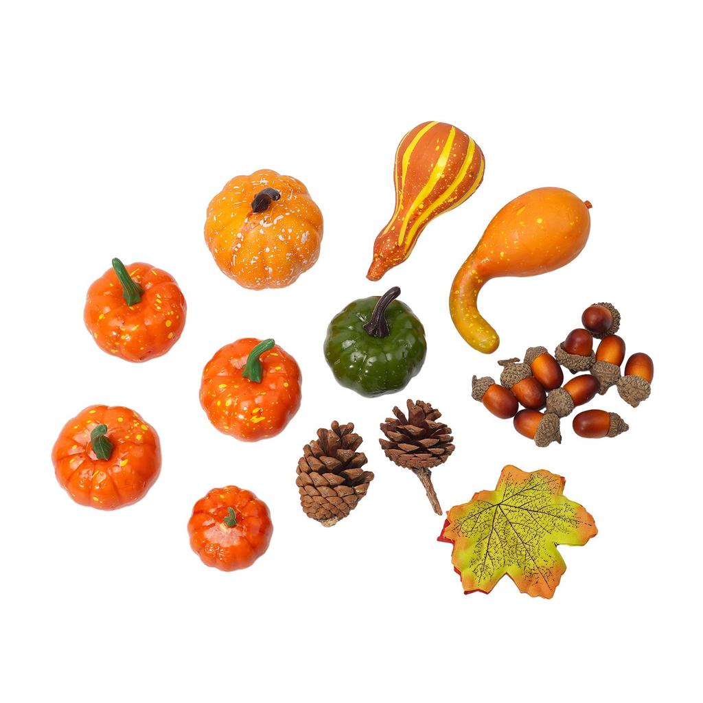 Halloween Herbst Ernte Dekor Künstlicher Mini Kürbis Beeren Ahornblatt