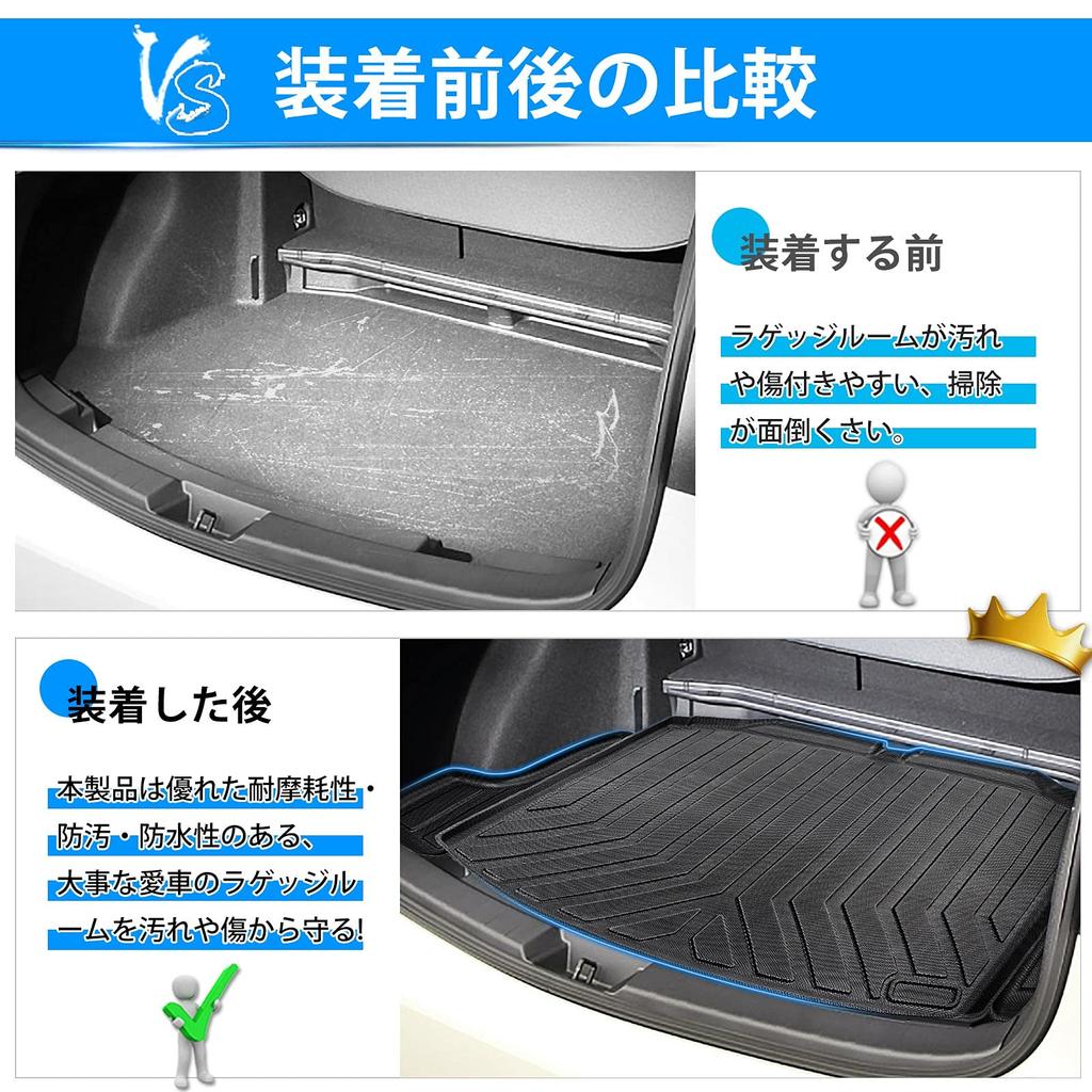 Mixsuper Toyota Corolla Touring 210 Series Luggage Mat Trunk Mat for Lower Deck Board COROLLA TOURING 210 October 2019 3D Cargo Mat 3D Luggage Tray