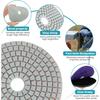 15PCS Diamond Polishing Pads Kit 4 Inch 100mm Wet/Dry Polishing Wheel Set for Granite, Marble, Concrete, Stone Mixed Grits 50-8000 with M14 Backing