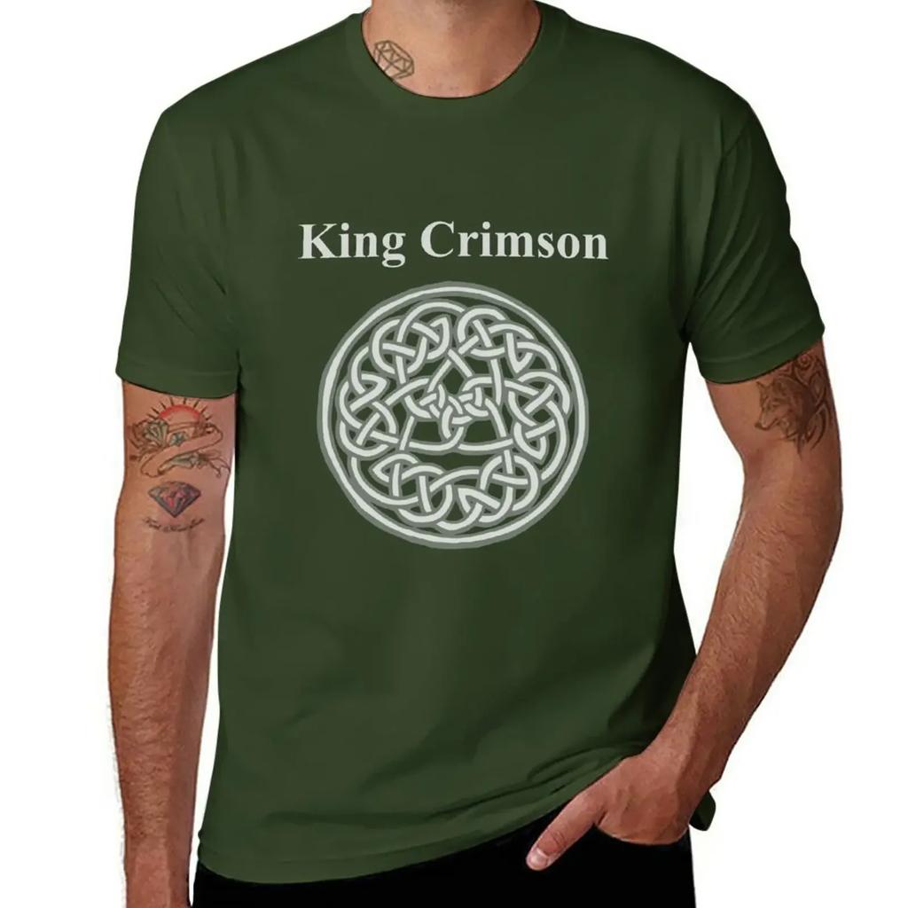 1982 King Crimson Vintage Discipline Album Promo T-Shirt quick-drying Short sleeve tee mens plain t shirts