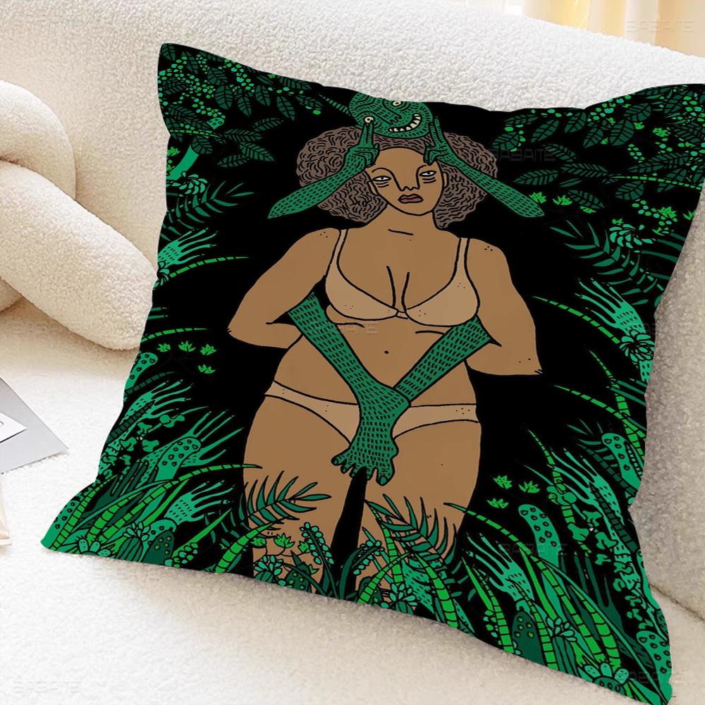 

Polly Nor Art Decorative Room Aesthetics Pillow Case Home Decor Bedroom Sofa Bed Couch Pillow Cover 45x45 16x16Inch