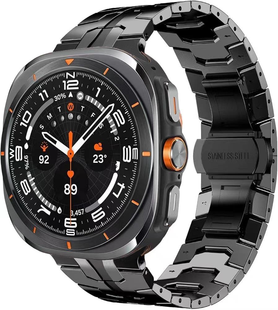 Metal Stainless Steel Strap for Samsung Galaxy Watch Ultra 47mm Butterfly Buckle Bracelet for Galaxy Watch Ultra 2025 47mm Strap