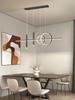 Nordic Minimalist Long Strip Pendant Light for Modern Dining Room or Bar