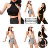 Fashion Color Womens Blocking Sleeveless Strapless Sexy Camisole Knitted