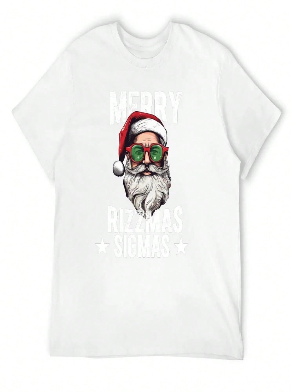 Merry Rizzmas Sigmas Funny Santa X-Mas Christmas Santa Claus Shirt T-Shirt Kawaii Clothes Fashion Shirts unisex Graphic T Shirts S разноцветный