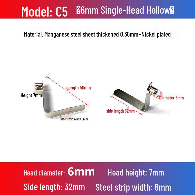 V-Shaped Spring Clip Buckle for Telescopic Tube and Tent Stroller Positioning
