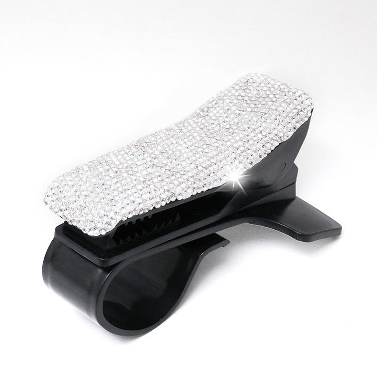 Bling Car Phone Mount Cell Phone Holder for Car 360 Degree Rotation Dashboard Clip Mount Car Phone Stand