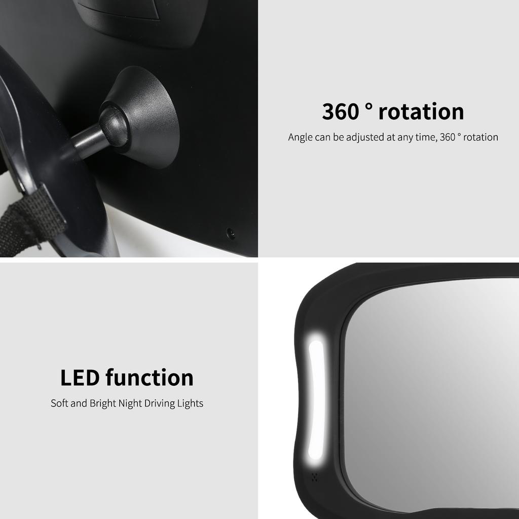 Baby Car Mirror Baby Mirror with Acrylic Wide Rearview for Car Observe Baby s Every Movement