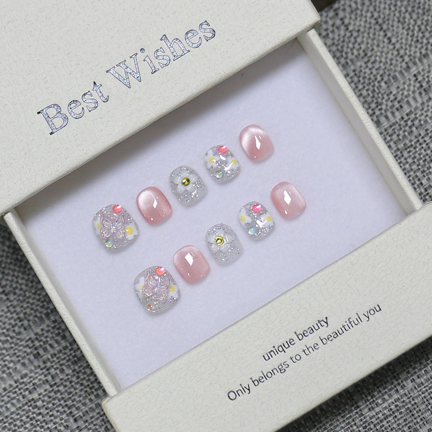 

Ice Translucent Cat Eye Nail Art Stickers for Kids - Pure Handmade Large