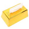 Golden Brick Tissue Dispenser For Kitchen Bathroom Office Convenient Paper Storage Container Living Room Accent