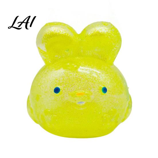 Decompression Toy for Adults Bunny Jelly Squeeze Toy Portable Soft TPR Stress Relief Travel-friendly Fidget Pressure Release Rebound Sensory жёлтый