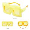 UV400 Ladies Shades Square Frame Soft Fur Ladies Sexy Shades Plush Sunglasses Punk Sun Glasses
