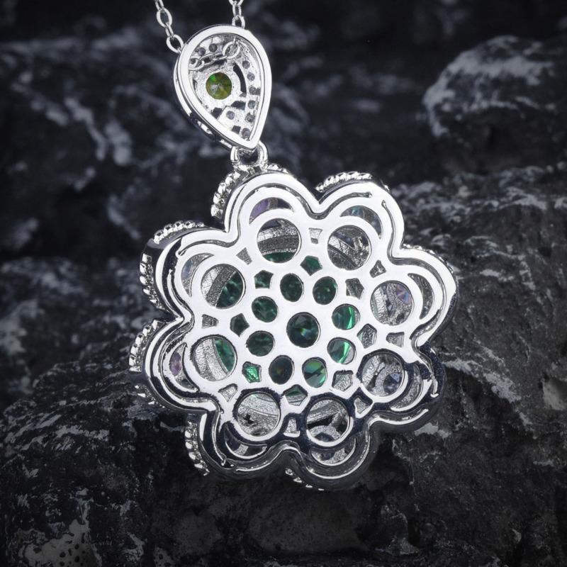 BELLA BOX Luxurious And Dynamic Mint Green Sunflower Jewelry Set Suitable For Women's Banquet And Party Fashion Jewelry