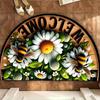 Front Door Mat Entrance Half Circle Rug Outside Entry Welcome Mat Doormat with Non Slip Rubber Backing for Front Door Entryway