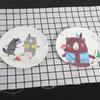 1pc Creative Cartoon Plate Fruit Snack Dish Plastic Spit Bone Dish Small Plate Household Cake Plate Dining Table Garbage Plate