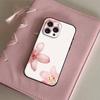 P-Peach-B-Blossom Black Phone Case That Fits For IPhone 17,16,15,11,13,14 Pro Max,Plus,X,Xr,Xs Max,13Mini