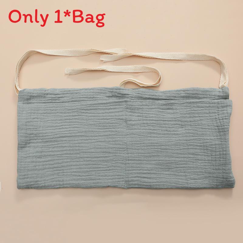 Baby Bedside Storage Bag With Double Pockets Made Of Cotton For Nursery Organization