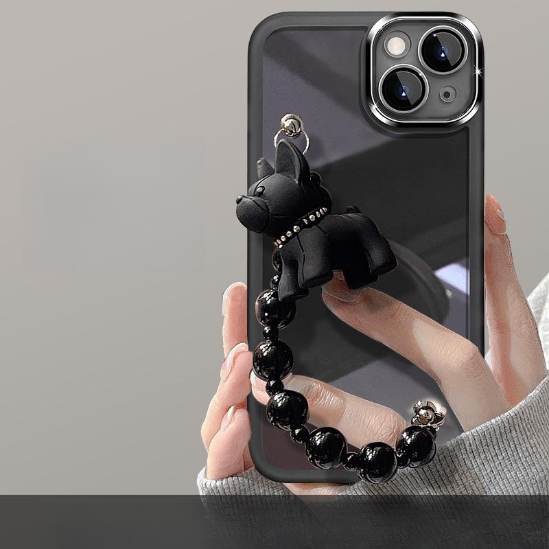 

Подходит для чехла для Apple 15, прозрачный браслет с мишкой, защитный чехол для iPhone16promax, 14/13 модный iPhoneSE 2020