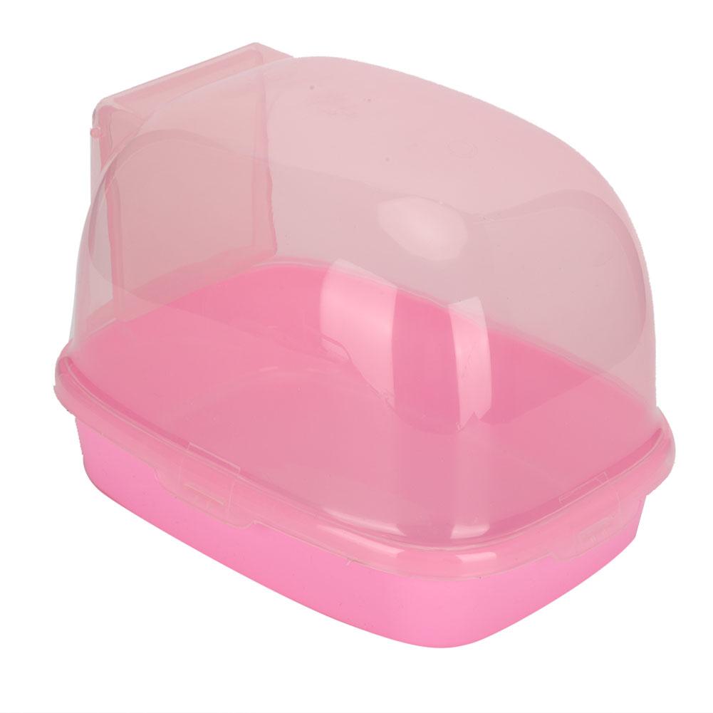 Hamster Automatic Door Open Close Bathtub Small Pet Cleaning Bathroom House  (Pink)