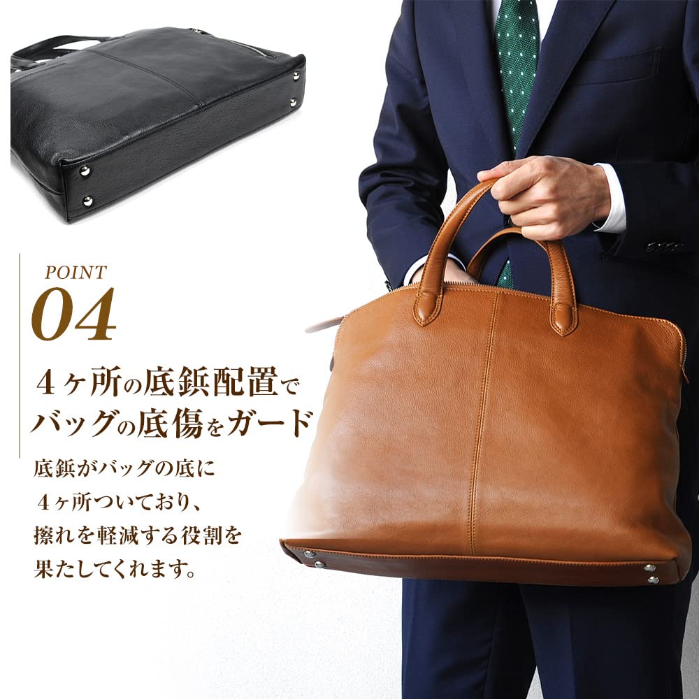 JOYA Echtes Leder Smart Aktentasche Tasche SCHWARZ J4521