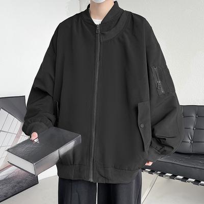 Jacke Herren Frühling und Herbst Neue Jacke Herren Trendy Vielseitig Casual Baseball Kragen Herren Top