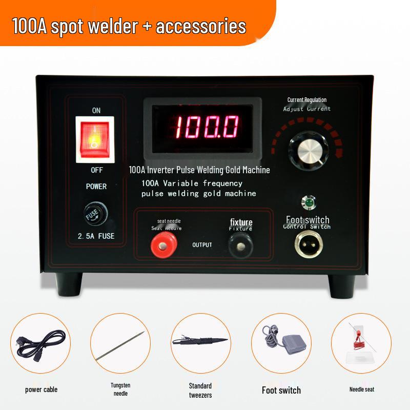 100A Pulse Inverter Welder - Gold and Ring Jewelry Welder, 80A Spot, Necklace, Resistance Tool