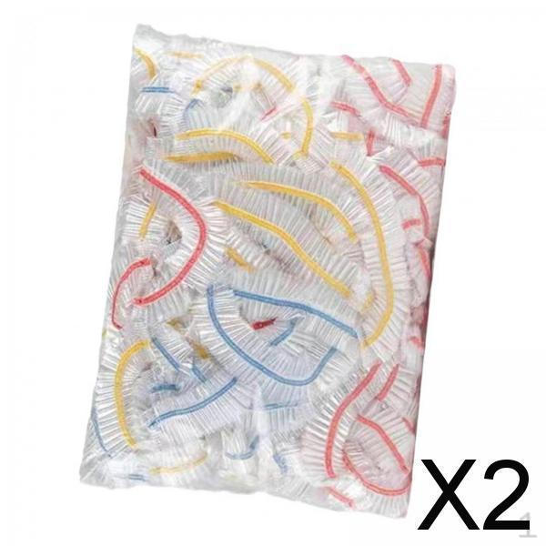 

2x100 Pieces Disposable Food Covers Storage Container Cover Waterproof Elastic Wrap for