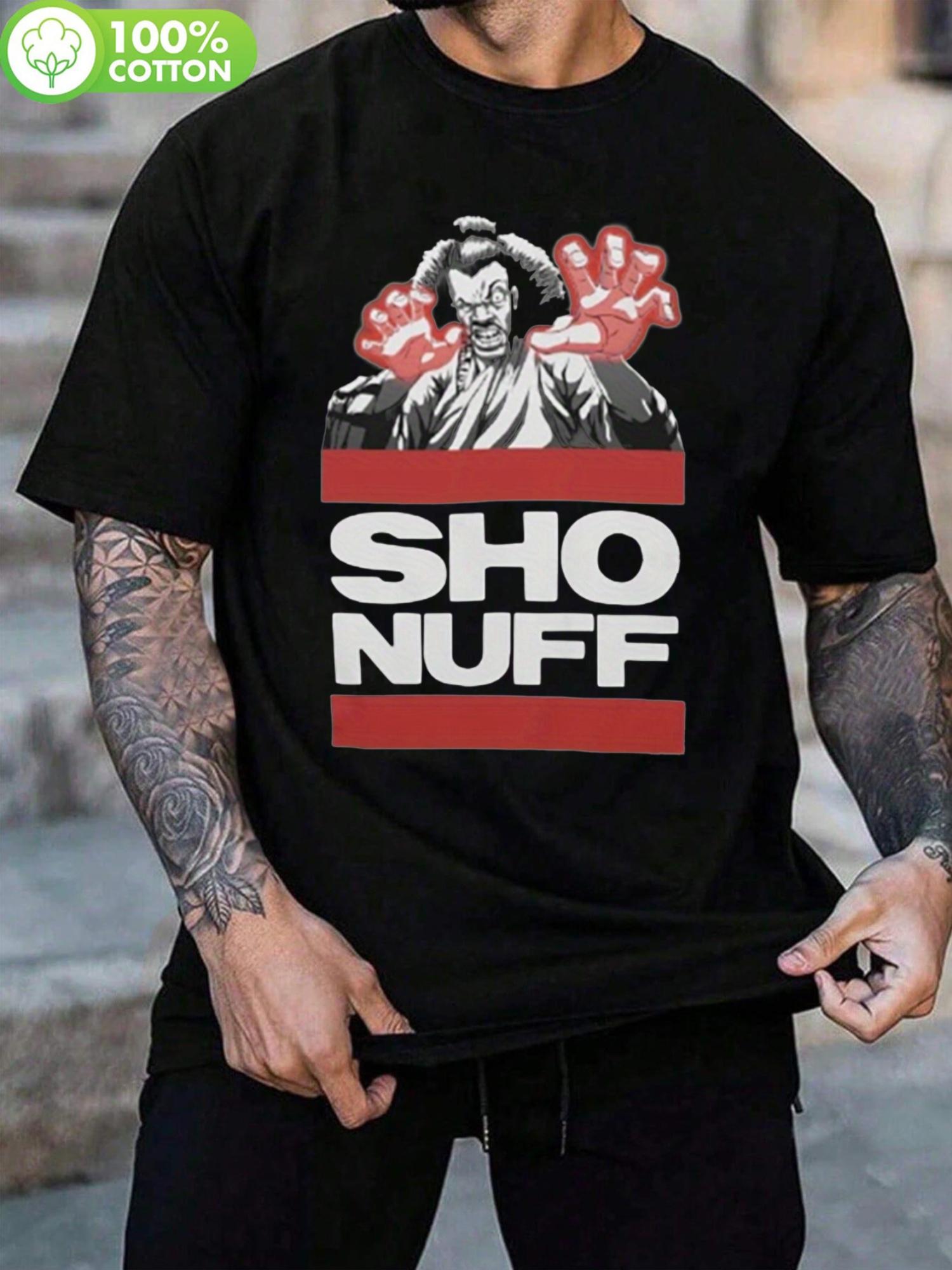 

Plus Size Vintage Sho Nuff Graphic T-shirt - 100% Cotton Crew Neck XXXXL