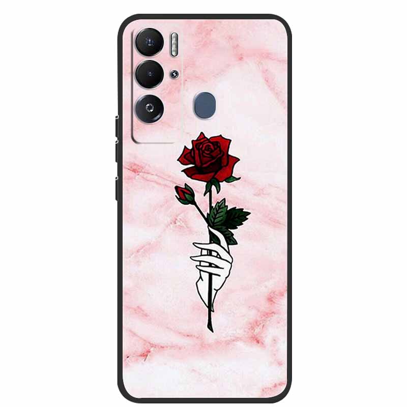 For Tecno Pova Neo Case Marble Soft Silicone Back Cover Phone Case for Tecno Pova Neo Bumper Coque LE6 Shockproof PovaNeo Funda
