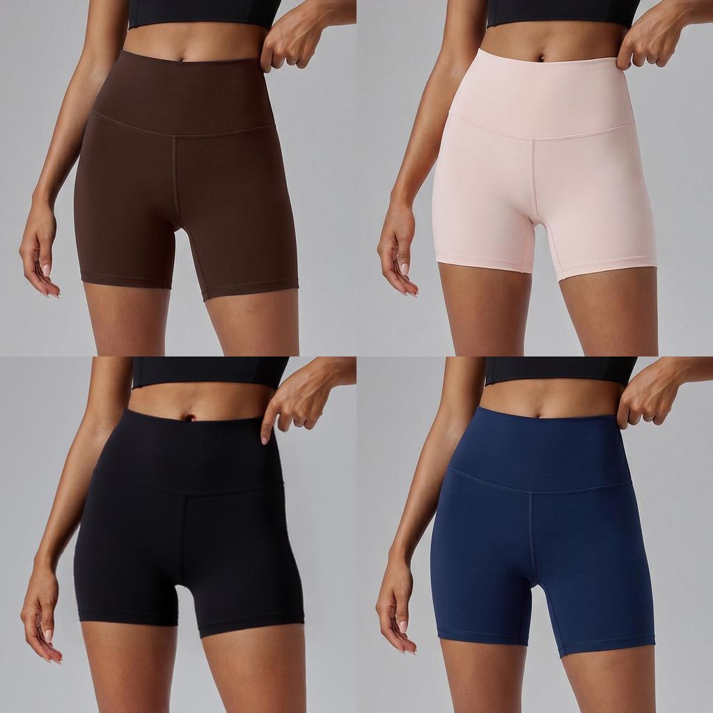 Yoga Shorts For Women High Waist Absorbing Nylon Spandex With Moisture Wicking For Fitness And Running